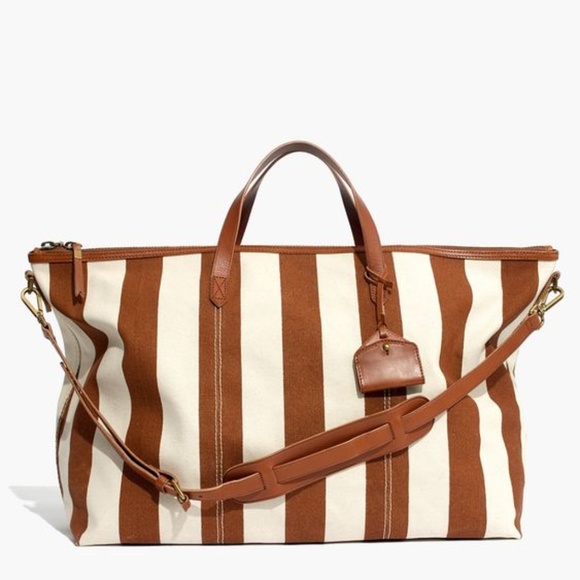 Madewell Handbags - Madewell The Transport Weekender in Striped Canvas